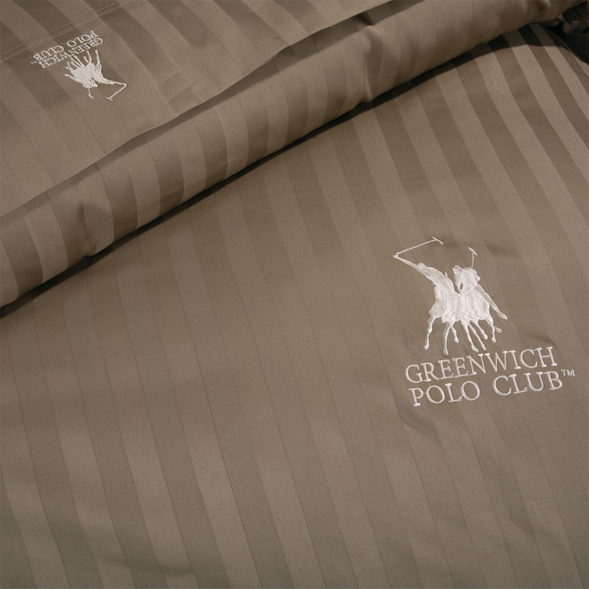 Παπλωματοθήκη Υπέρδιπλη (Σετ 220X240) Greenwich Polo Club Premium 2156 Chaki Λευκά Είδη Κρεβατοκάμαρας Παπλωματοθήκες Υπέρδιπλες King Size Spitishop