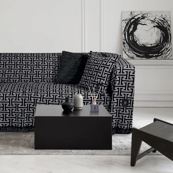 Ριχτάρι Καναπέ Τριθέσιου (180x300) Greenwich Polo Club 3901 Grey-Black