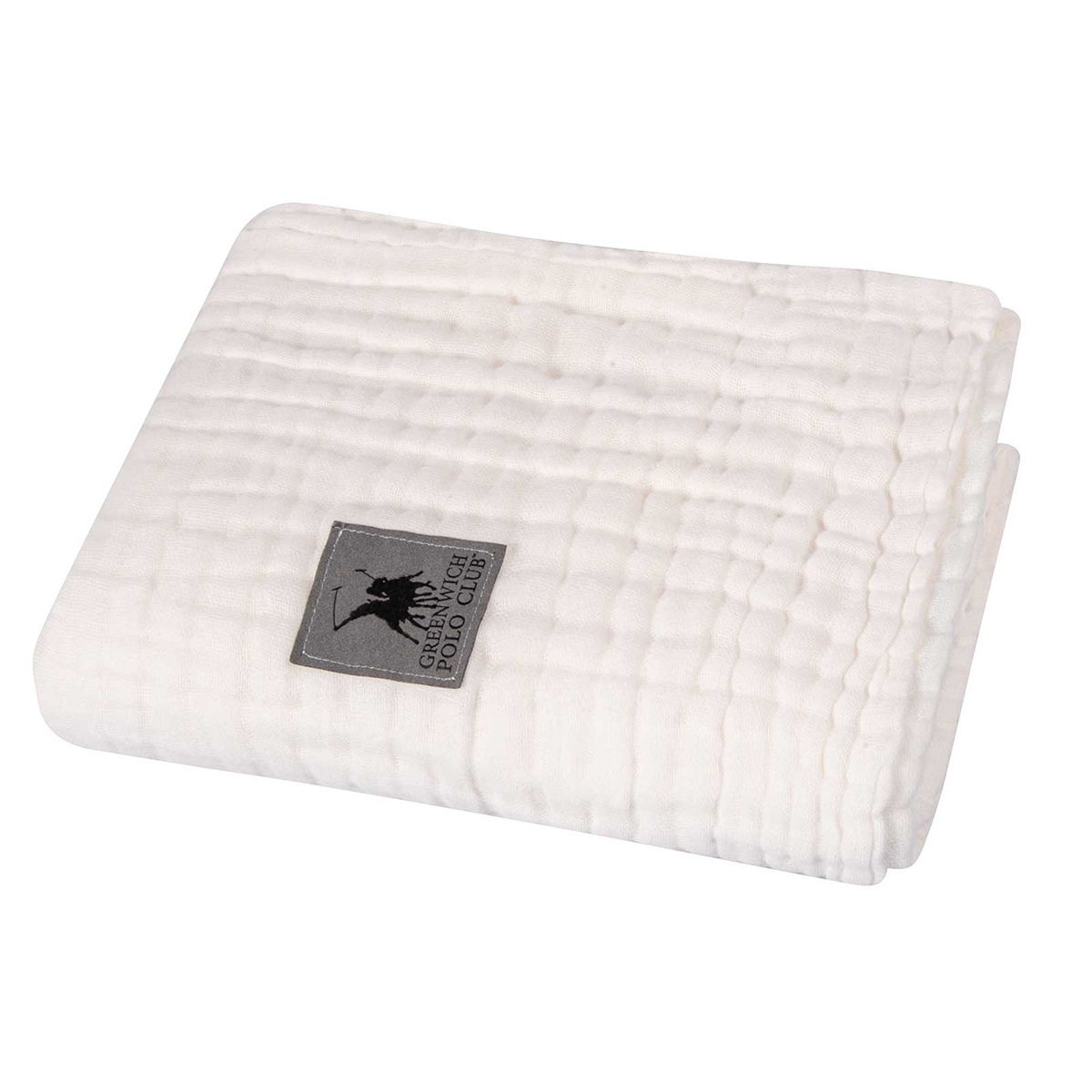 Κουβέρτα Μουσελίνα Αγκαλιάς (80X105) Greenwich Polo Club Baby 2993 White Βρεφικά Προίκα Μωρού Κουβέρτες Βρεφικές Spitishop
