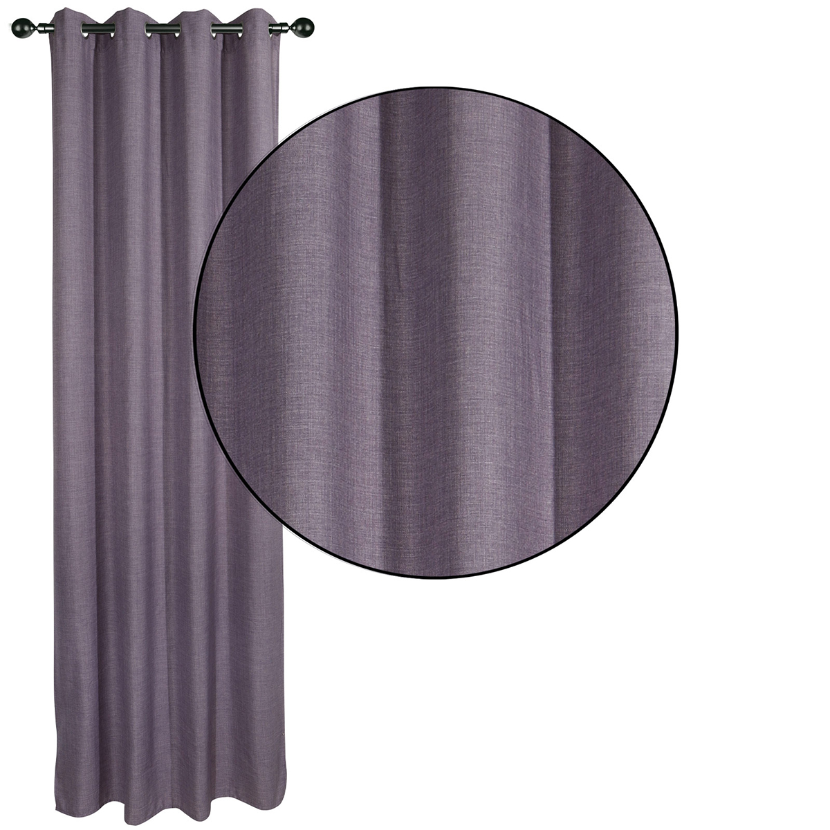 Κουρτίνα (140x270) Με Τρουκς Das Home 2241 Purple