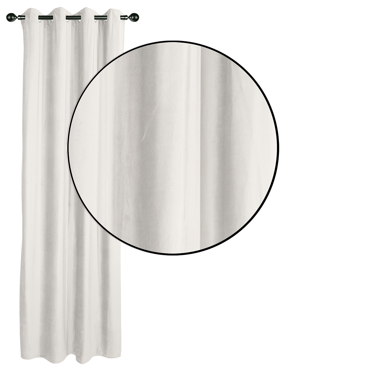 Κουρτίνα Βελουτέ (140X270) με Τρουκς Das Home 2226 Creme Κουρτίνες Κρεβατοκάμαρας Spitishop