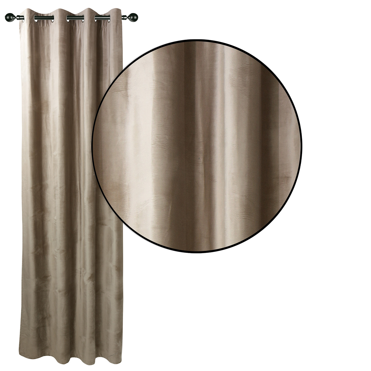 Κουρτίνα Βελουτέ (140X270) με Τρουκς Das Home 2227 Beige Κουρτίνες Κρεβατοκάμαρας Spitishop