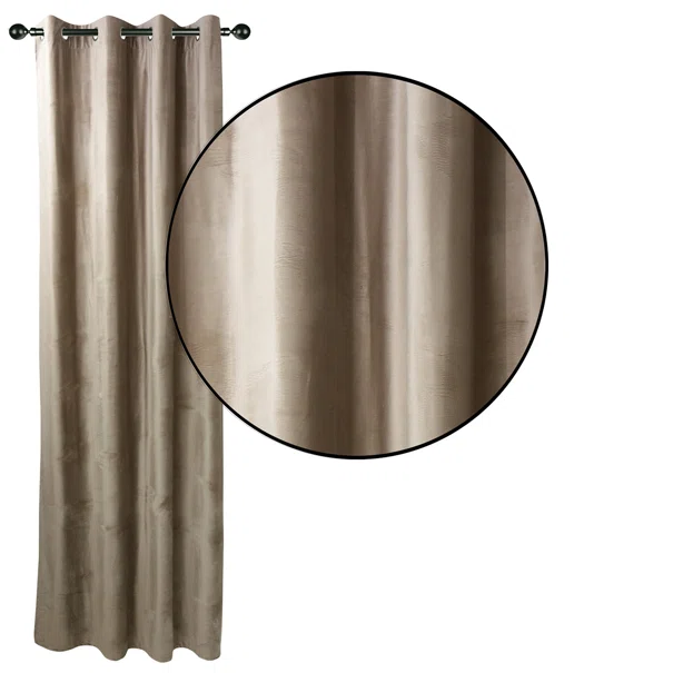 Κουρτίνα Βελουτέ (140x270) Με Τρουκς Das Home 2227 Beige