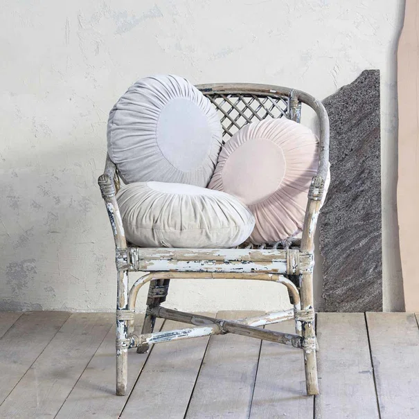 Διακοσμητικό Μαξιλάρι Βελουτέ (Φ45) Nima Pillows Velluto Grey