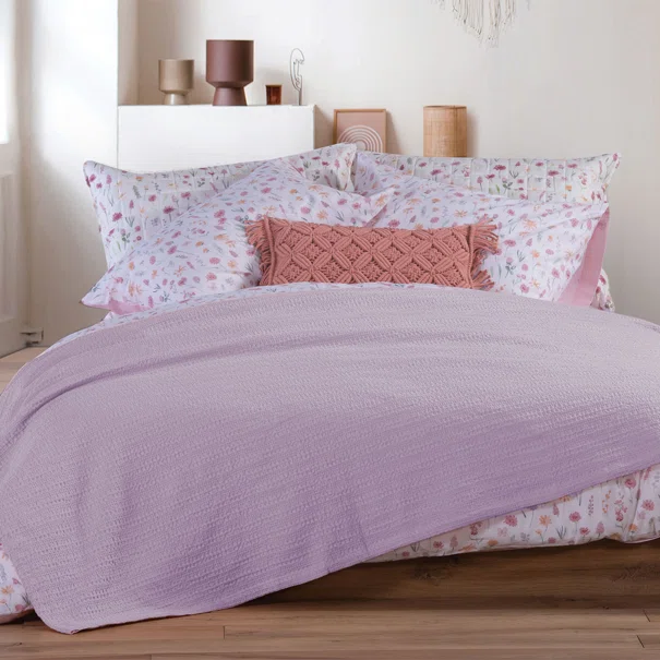 Κουβέρτα Πικέ Υπέρδιπλη (220x240) Nef-Nef Homeware Cool Purple
