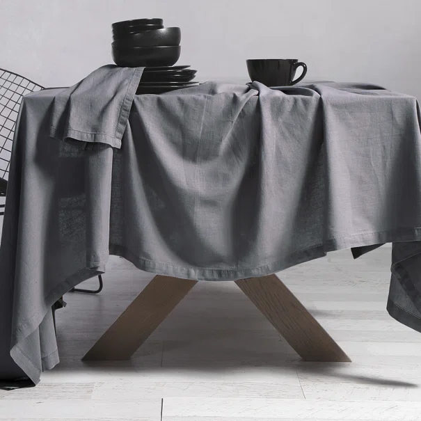 Τραπεζομάντηλο (150x300) Nef-Nef Homeware Cotton Linen Grey
