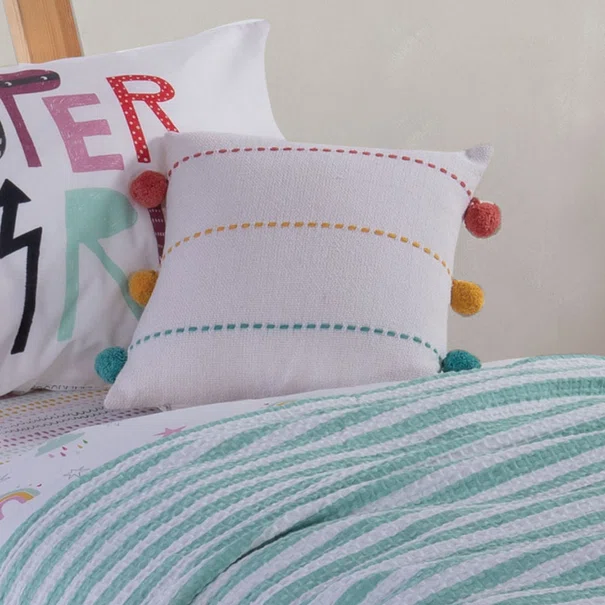 Διακοσμητικό Μαξιλάρι (35x35) Nef-Nef Homeware Line Coral/Yellow