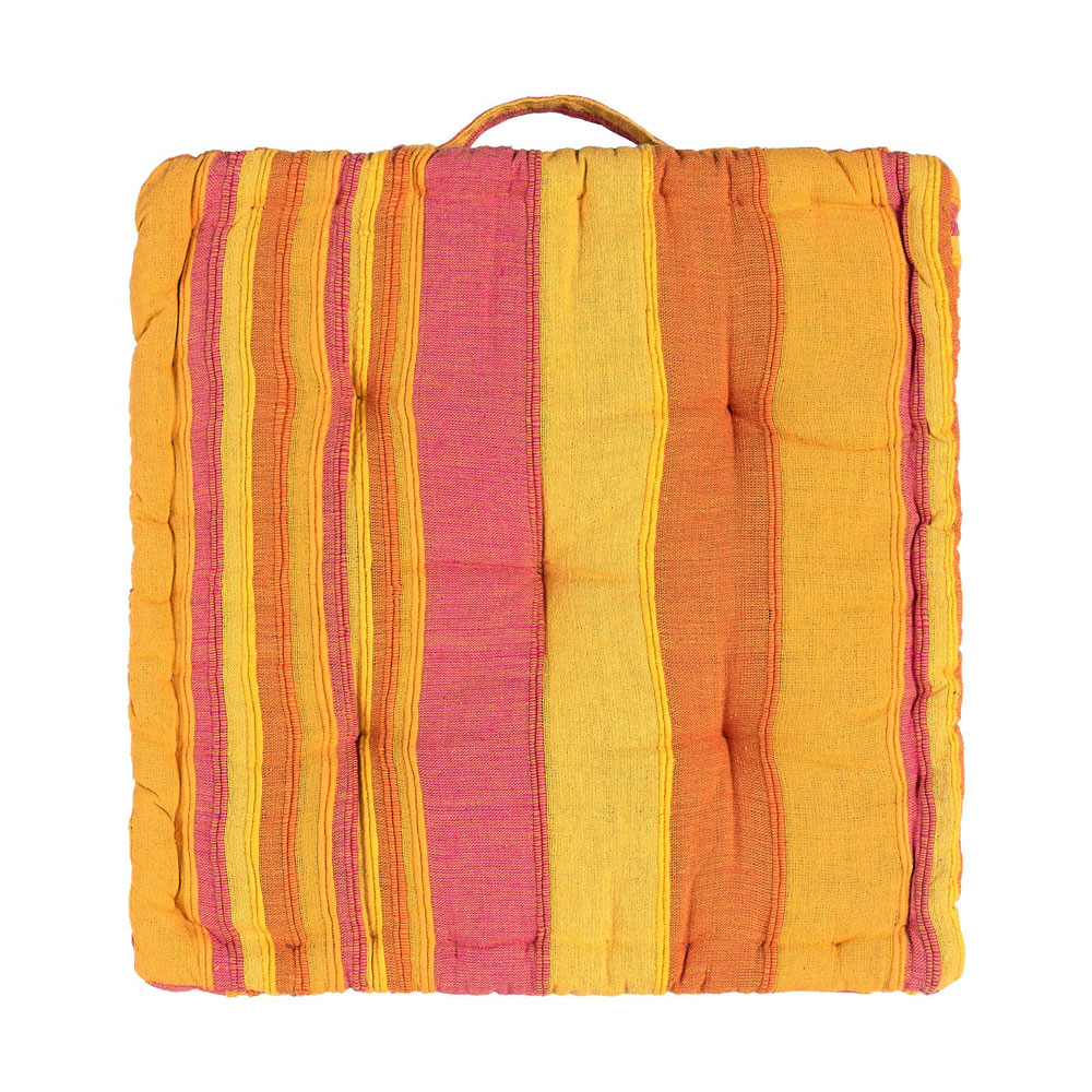 Μαξιλάρα Δαπέδου (45X45X8) Silk Fashion Kerala Yellow Λευκά Είδη Σαλονιού Μαξιλάρια Spitishop