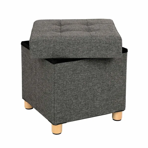 Σκαμπό Με Αποθηκευτικό Χώρο (38x38x40) Songmics LSF14GYZ
