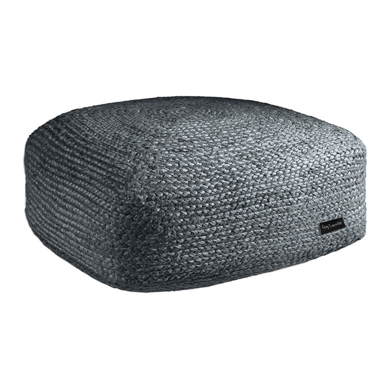 Πουφ (50x50x25) Guy Laroche Boho Anthracite