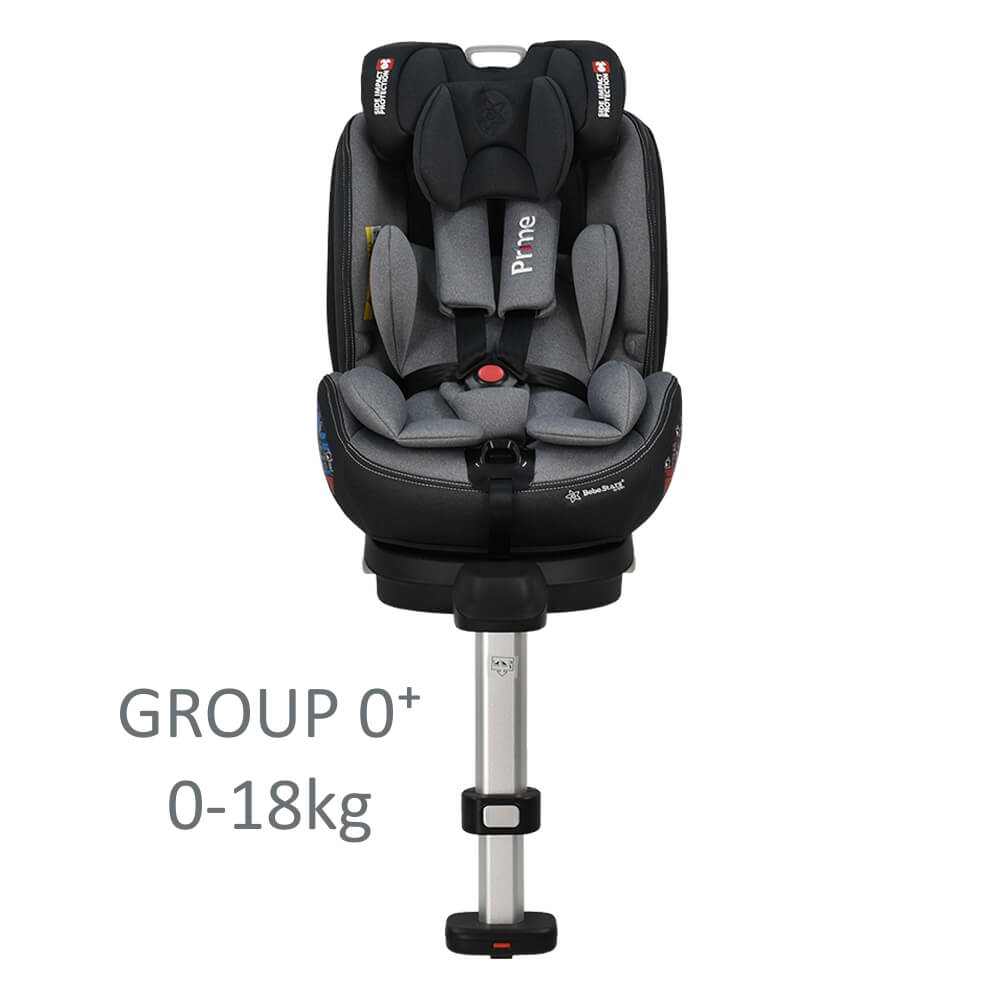 Κάθισμα Αυτοκινήτου ISOfix (0-7 Ετών/0-25kg) Bebe Stars Prime 360 Grey 915-186