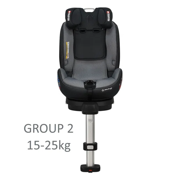 Κάθισμα Αυτοκινήτου ISOfix (0-7 Ετών/0-25kg) Bebe Stars Prime 360 Grey 915-186