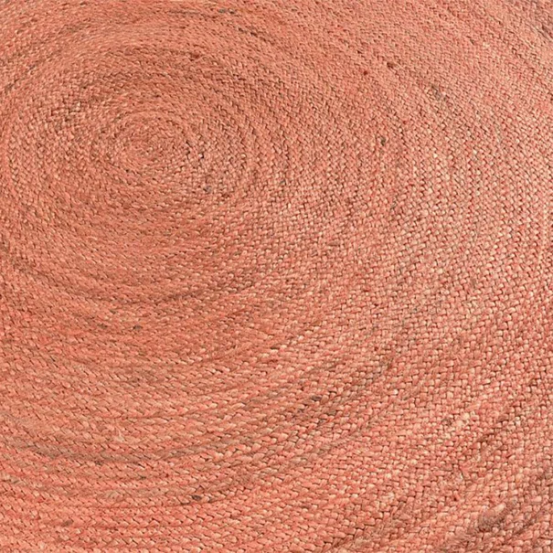Στρογγυλό Χαλί Καλοκαιρινό (Φ120) Polcarpet Jute Plain Coral
