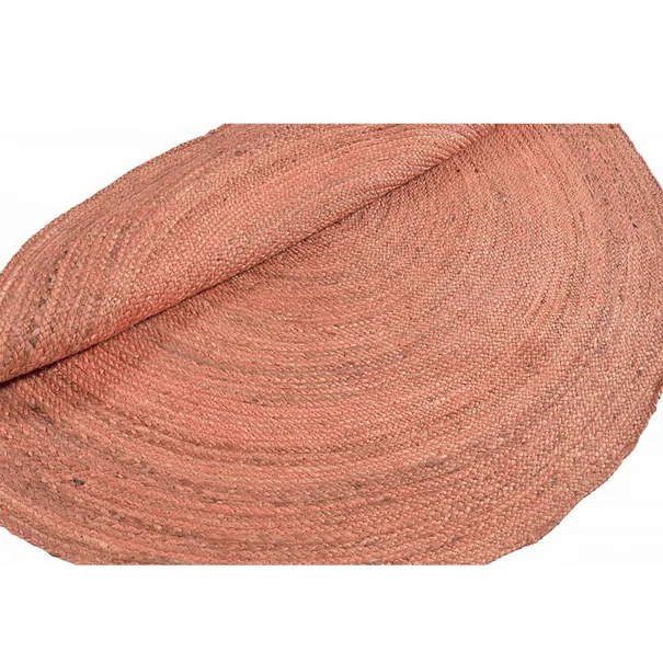 Στρογγυλό Χαλί Καλοκαιρινό (Φ150) Polcarpet Jute Plain Coral