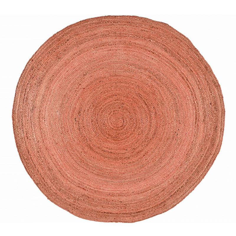 Στρογγυλό Χαλί Καλοκαιρινό (Φ150) Polcarpet Jute Plain Coral Χαλιά Χειροποίητα Spitishop