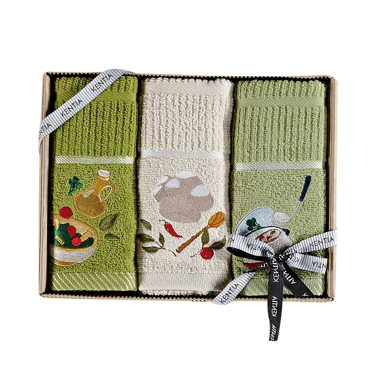 Πετσέτες Κουζίνας (Σετ 3τμχ) Kentia Kitchen Regalo 232