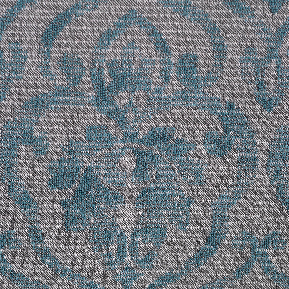 Ριχτάρι Καναπέ Τριθέσιου (180X280) Rythmos Medallion Πετρόλ Λευκά Είδη Σαλονιού Ριχτάρια Καλοκαιρινά All Season Spitishop