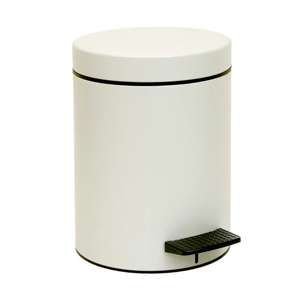 Κάδος Απορριμμάτων Μπάνιου (Φ20x28) Pam & Co 5lt 96 Ice White Matte