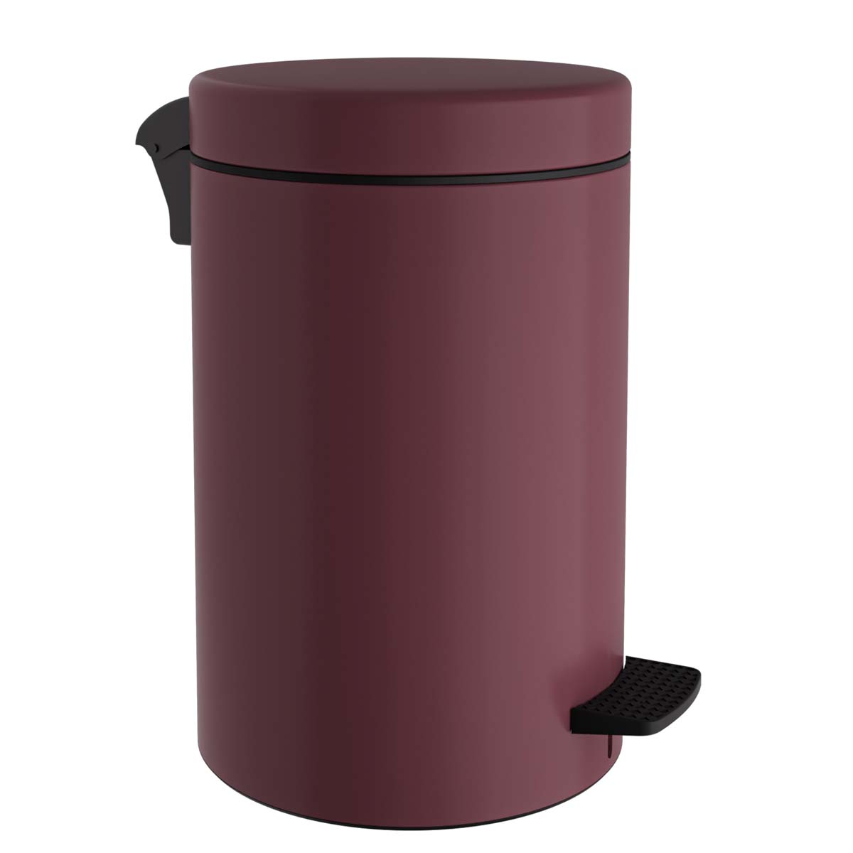 Κάδος Απορριμμάτων Μπάνιου (Φ25x40) Pam & Co 12lt 90 Bordeaux Matte
