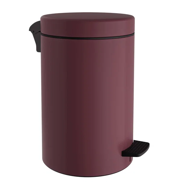 Κάδος Απορριμμάτων Μπάνιου (Φ25x40) Pam & Co 12lt 90 Bordeaux Matte