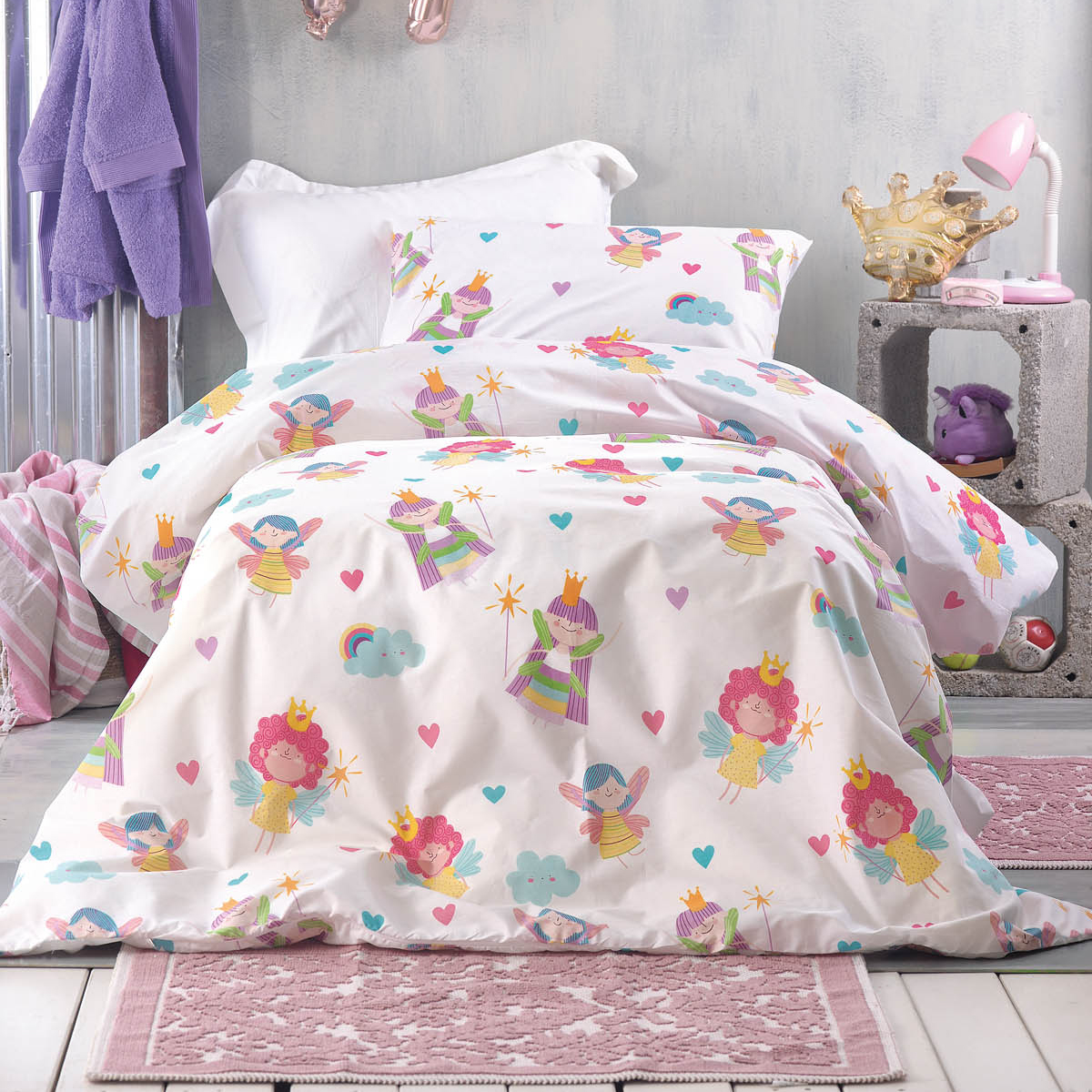 Παπλωματοθήκη Μονή (Σετ 160x250) Rythmos Fairies