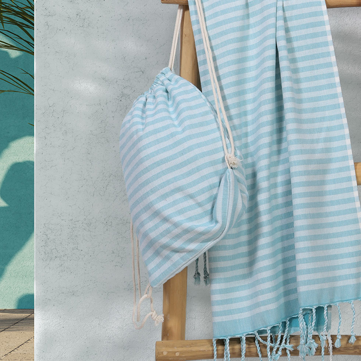 Τσάντα Θαλάσσης (30x40) Nef-Nef Homeware Sweet Line Aqua