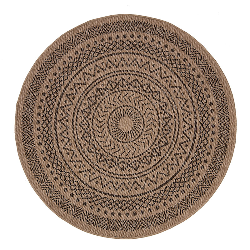 Στρογγυλό Χαλί Καλοκαιρινό (Φ200) Royal Carpet Avanos 8894 Black