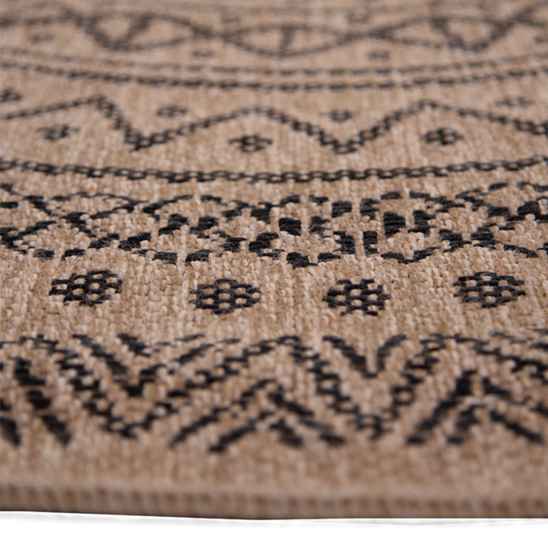 Στρογγυλό Χαλί Καλοκαιρινό (Φ200) Royal Carpet Avanos 8894 Black