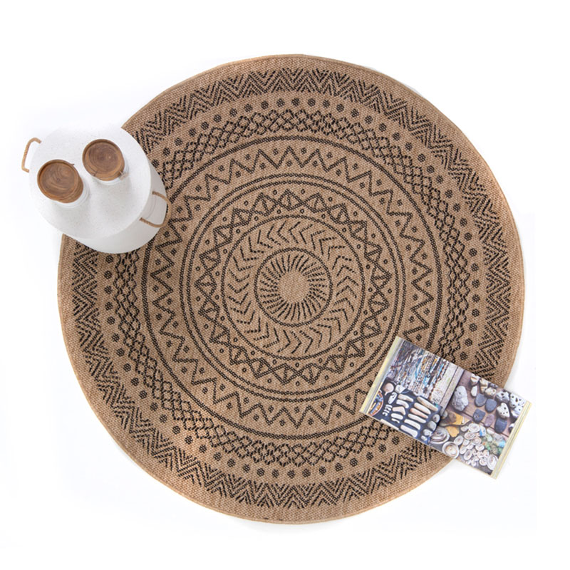 Στρογγυλό Χαλί Καλοκαιρινό (Φ200) Royal Carpet Avanos 8894 Black Χαλιά Σαλονιού Spitishop