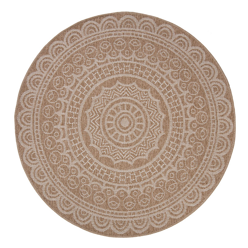Στρογγυλό Χαλί Καλοκαιρινό (Φ200) Royal Carpet Avanos 8893 White