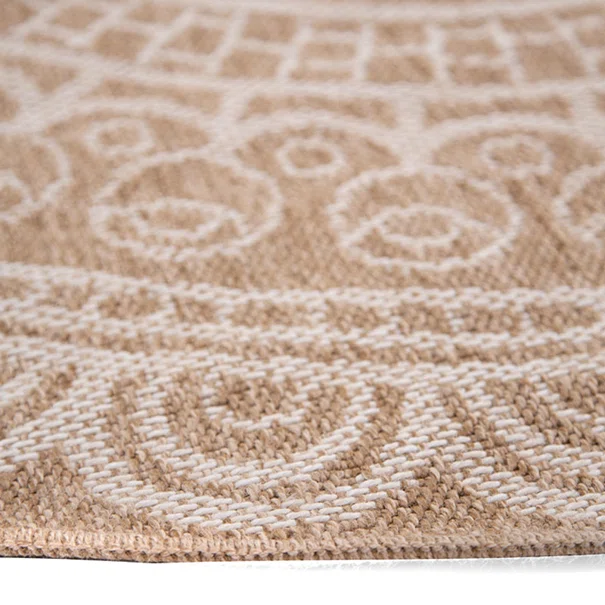 Στρογγυλό Χαλί Καλοκαιρινό (Φ200) Royal Carpet Avanos 8893 White