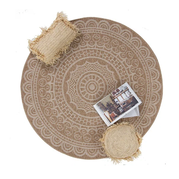 Στρογγυλό Χαλί Καλοκαιρινό (Φ200) Royal Carpet Avanos 8893 White