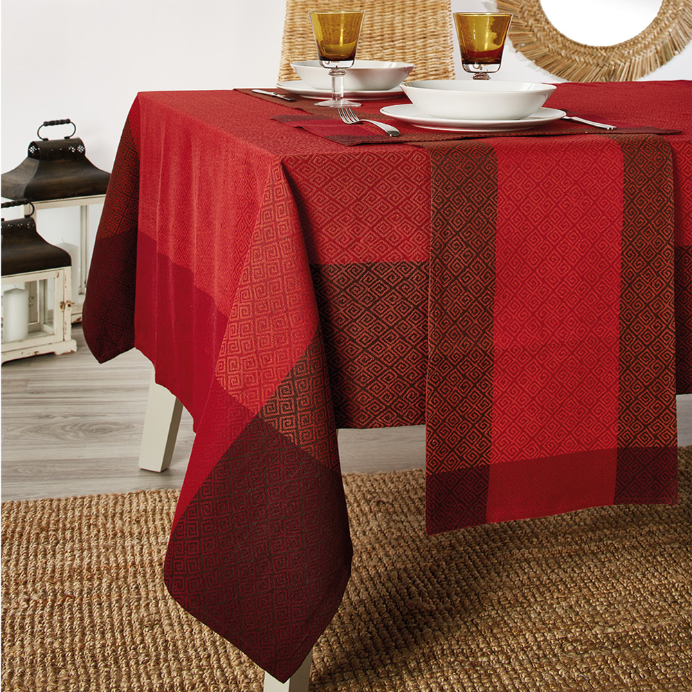 Τραπεζομάντηλο (150x180) Whitegg Z121/1 Red