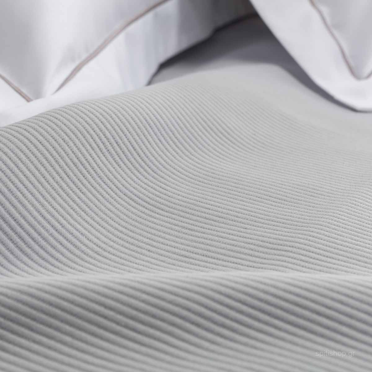 Κουβερτόριο Μονό (170X250) Vesta 1061 Grey Λευκά Είδη Κρεβατοκάμαρας Κουβέρτες Κουβερτόρια - Ριχτάρια Κρεβατιού Μονά Spitishop