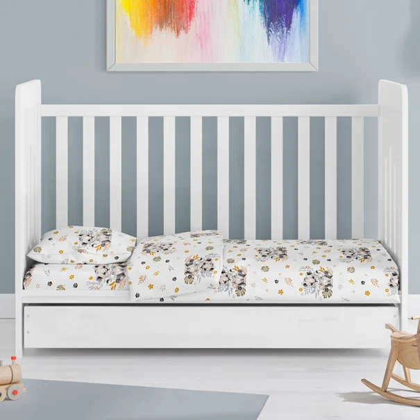 Σεντόνι Κούνιας Με Λάστιχο (70x140+15) Dimcol Lion Cub 531 Grey