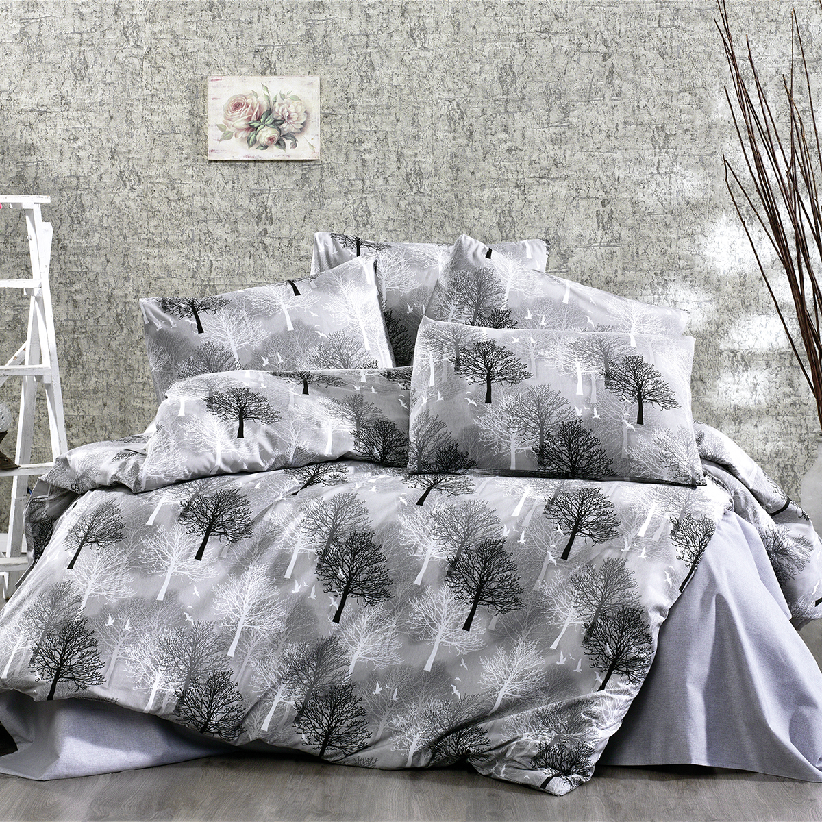 Σεντόνια Μονά (Σετ) Dimcol Forest 312 Grey