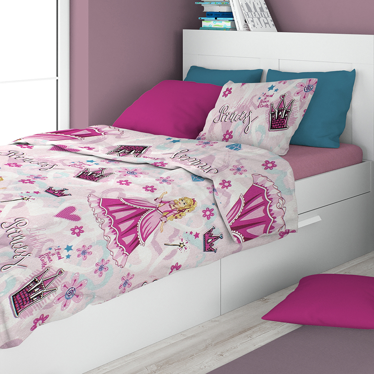 Παπλωματοθήκη Μονή (160x240) Dimcol 390 Princess Pink