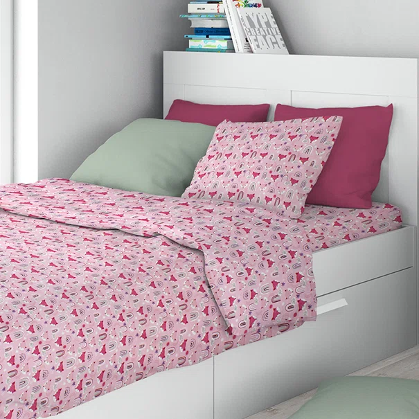 Σεντόνια Μονά (Σετ 3τμχ) Dimcol 525 Fox Pink