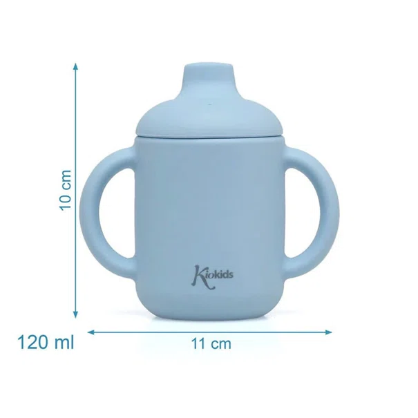 Ποτήρι Εκπαιδευτικό Σιλικόνης 120ml Kiokids Σιέλ 3544