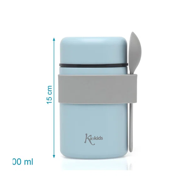 Βρεφικό Θερμός Φαγητού 500ml + Κουτάλι Kiokids Γαλάζιο 3597
