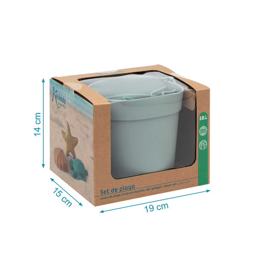 Κουβαδάκι + Φτυαράκια Παραλίας Kiokids Green 3658 Θαλάσσης Παιδικά Είδη Παιχνίδια Spitishop