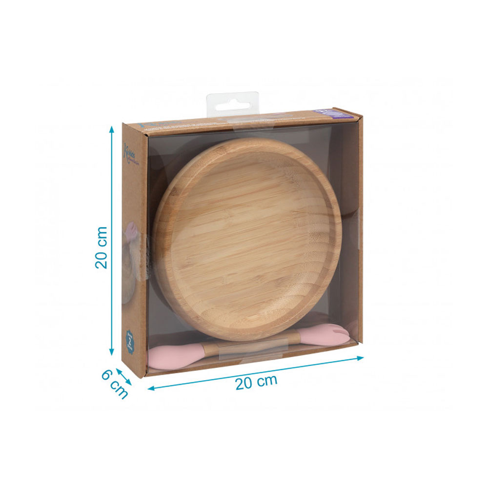 Παιδικό Σετ Φαγητού 2Τμχ Kiokids Bamboo Ροζ 3486 Παιδικά Είδη & Αξεσουάρ Σερβιρίσματος Εκπαίδευσης Spitishop