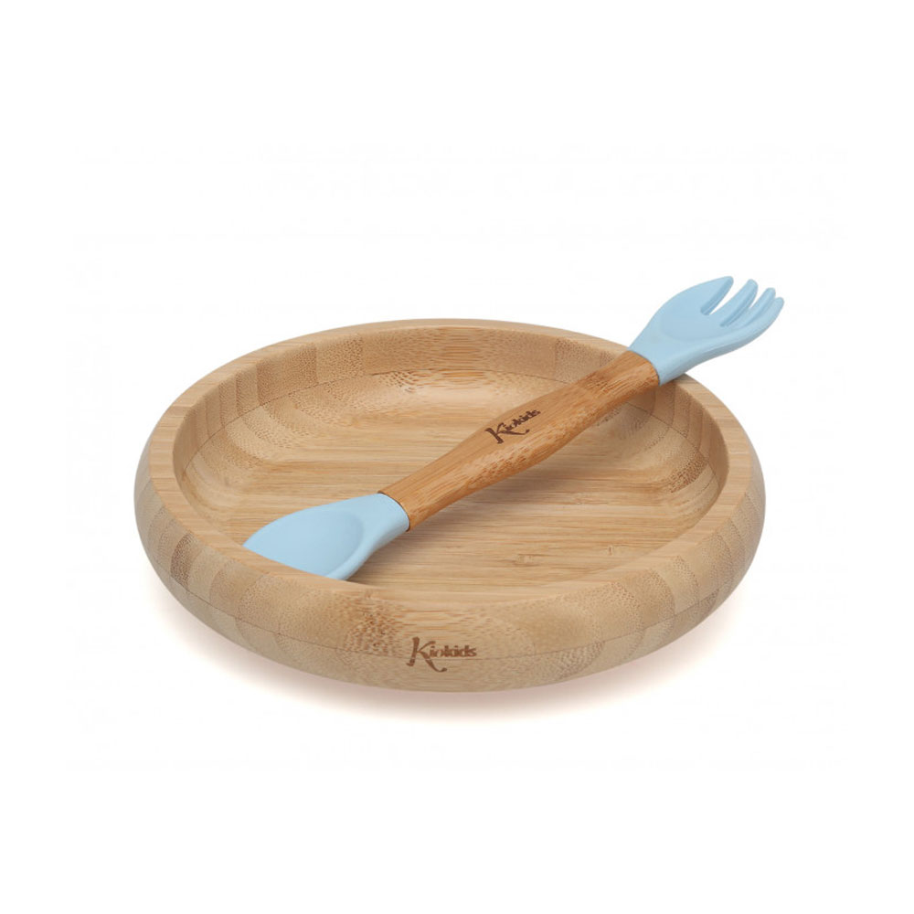 Παιδικό Σετ Φαγητού 2τμχ Kiokids Bamboo Σιέλ 3506