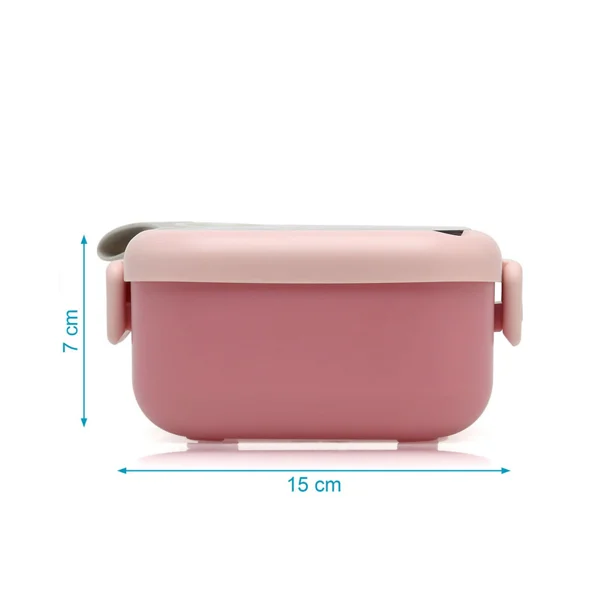 Φαγητοδοχείο & Κουτάλι (Σετ) 750ml Kiokids Pink 3535