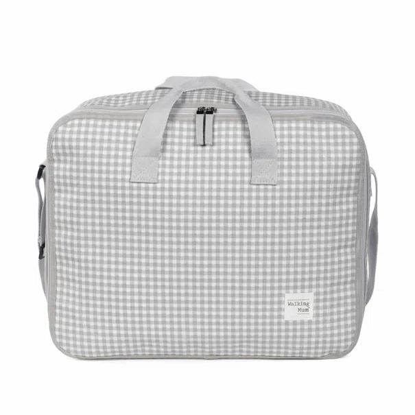 Τσάντα Μαιευτηρίου Walking Mum I Love Vichy Grey