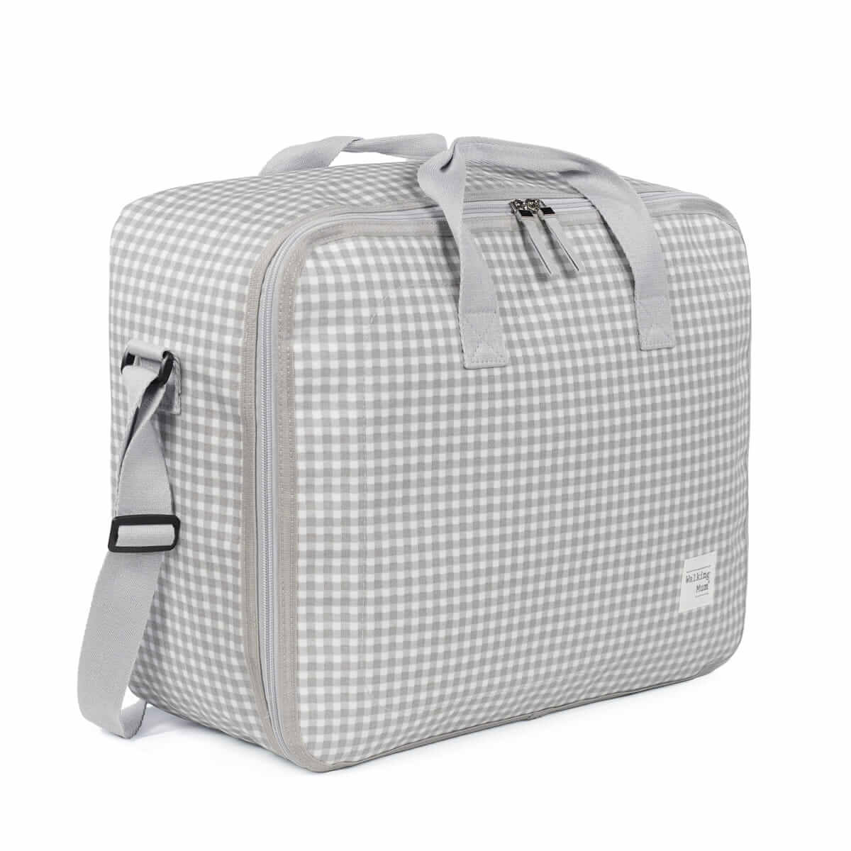 Τσάντα Μαιευτηρίου Walking Mum I Love Vichy Grey