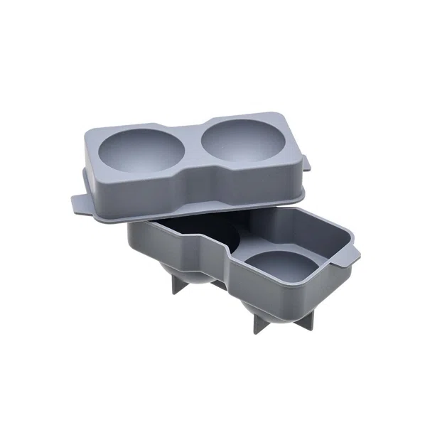 Παγοθήκη Στρογγυλή Σιλικόνης 2 Θέσεων Estia Grey 01-15015
