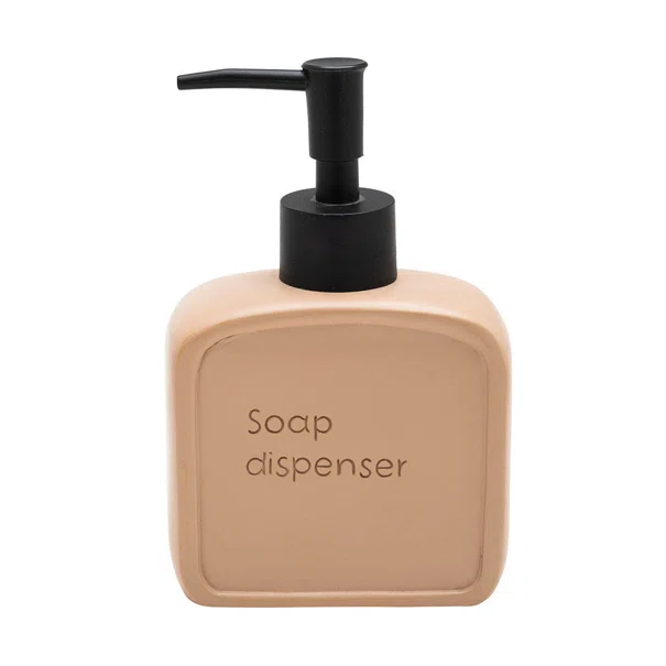 Dispenser Μπάνιου 210ml (9.5x4.6x15) Estia Text Beige 02-13417