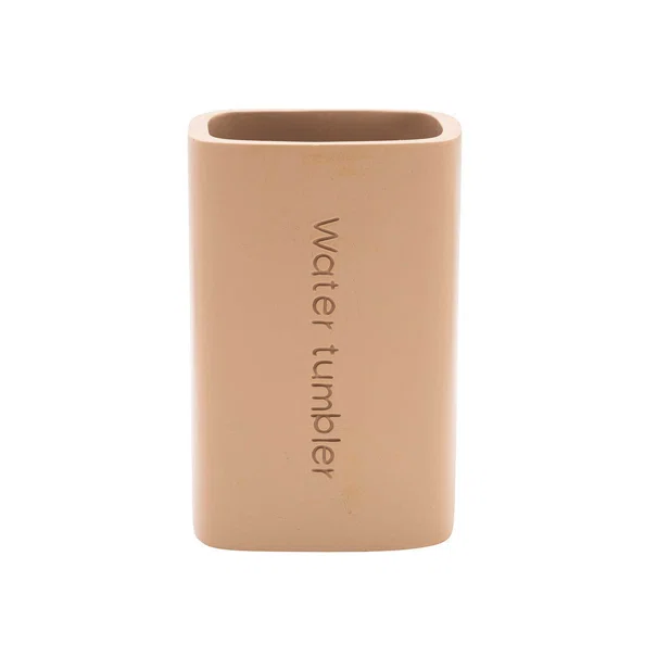 Ποτηροθήκη Μπάνιου (6.7xx6.7x10) Estia Text Beige 02-13424