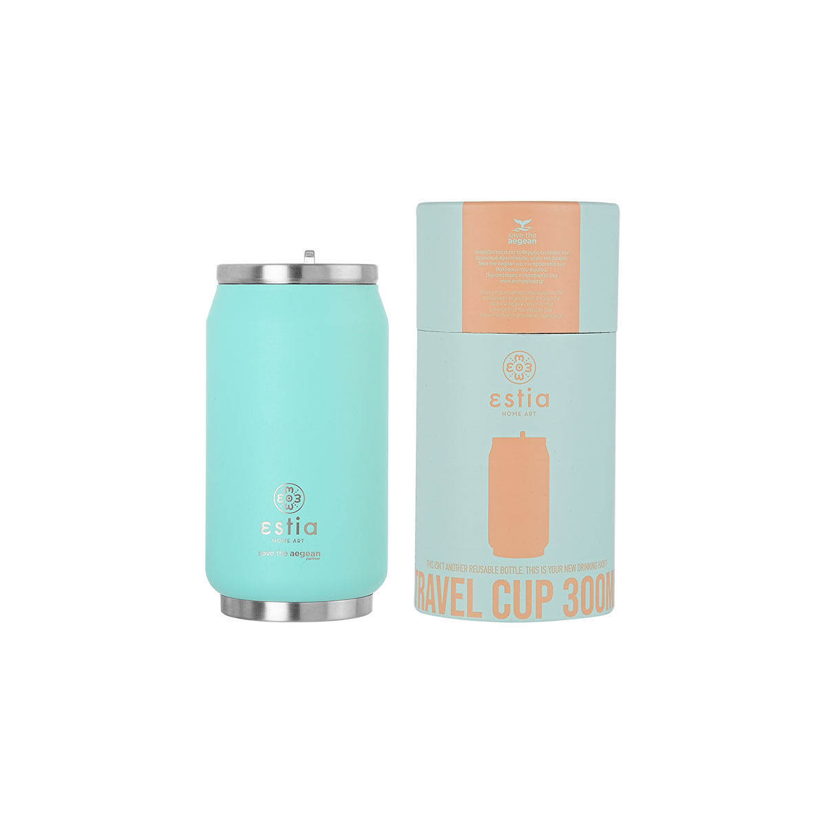 Ποτήρι Θερμός 300ml Estia Save The Aegean Bermuda Green 01-16708